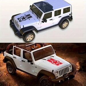 #579 RED Stars Stickers Tribal Car Engine Hood Stickers
